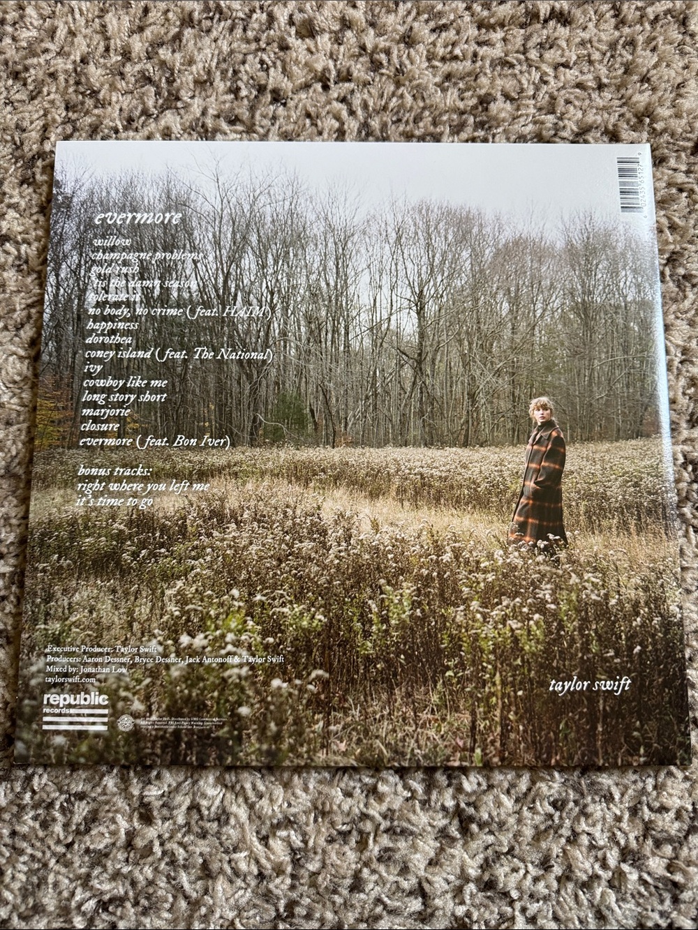 Taylor Swift Evermore Record - Picture 2 of 4